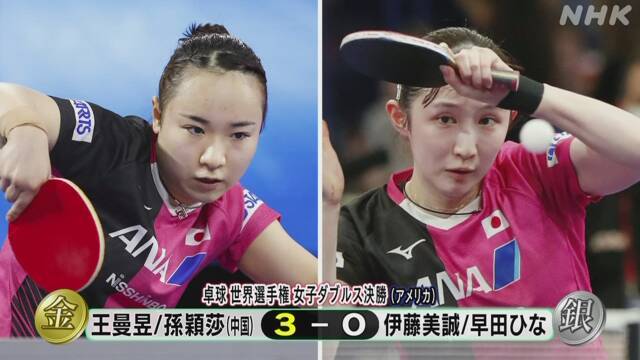 11月30日,美国休斯敦举行的2021世界乒乓球锦标赛女子双打决赛中,中国