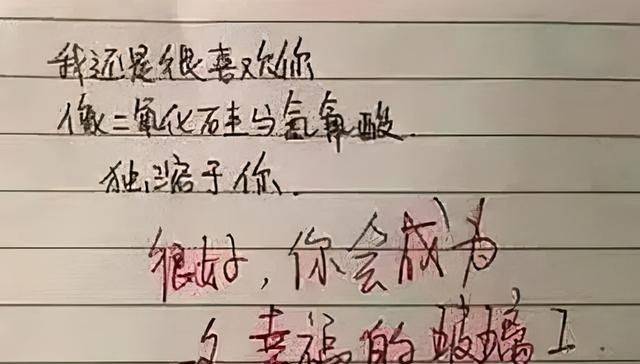 初中生"学霸式"情书走红,语文老师深受感动"含泪"写下评语