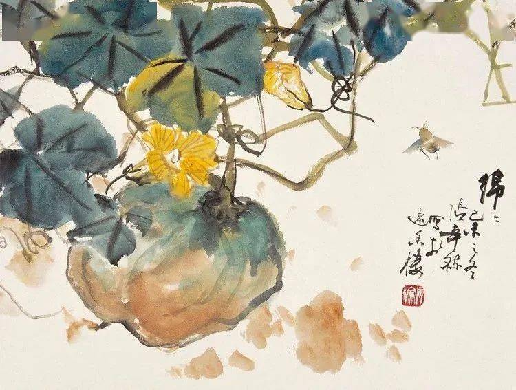 近现代写意花鸟画之大师张辛稼花鸟作品