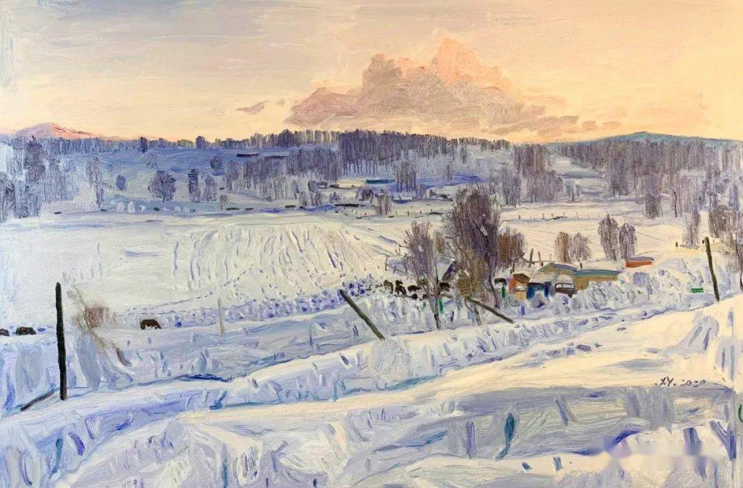 肖育 雪_今日大雪_作品_油画