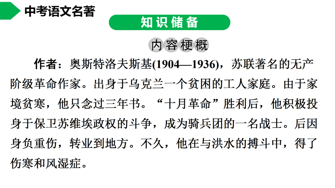 初中语文八下钢铁是怎样炼成的名著导读思维导图考点合集寒假预习必收