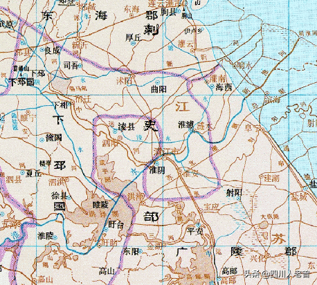 今淮安境分属泗水郡和东海郡,境内有淮阴,盱眙等县.