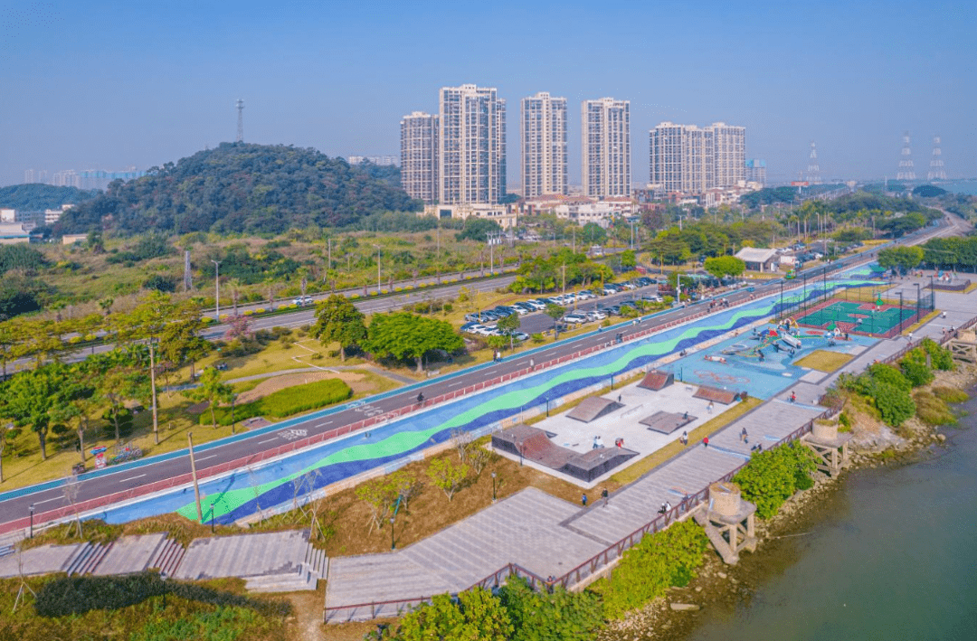 西江碧道蓬江段推荐点1:一起来玩转江门碧道,过个"健康年!