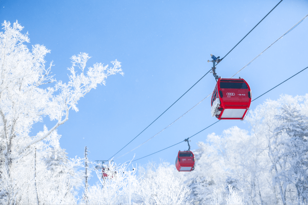 北大湖滑雪度假区缆车运营时间延长,畅滑春雪正当时!_piu_雾凇_野雪