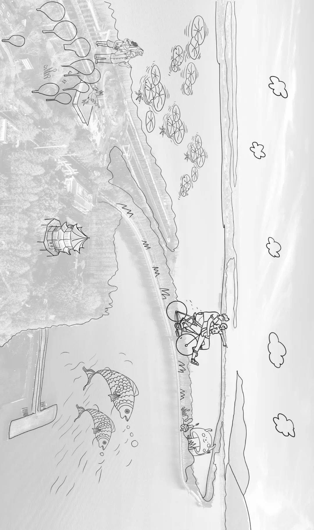 简笔画 手绘 线稿 1080_1820 竖版 竖屏