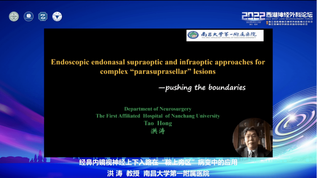 南昌大学第一附属医院洪涛教授发表了题为"经鼻内镜视神经上下入路在