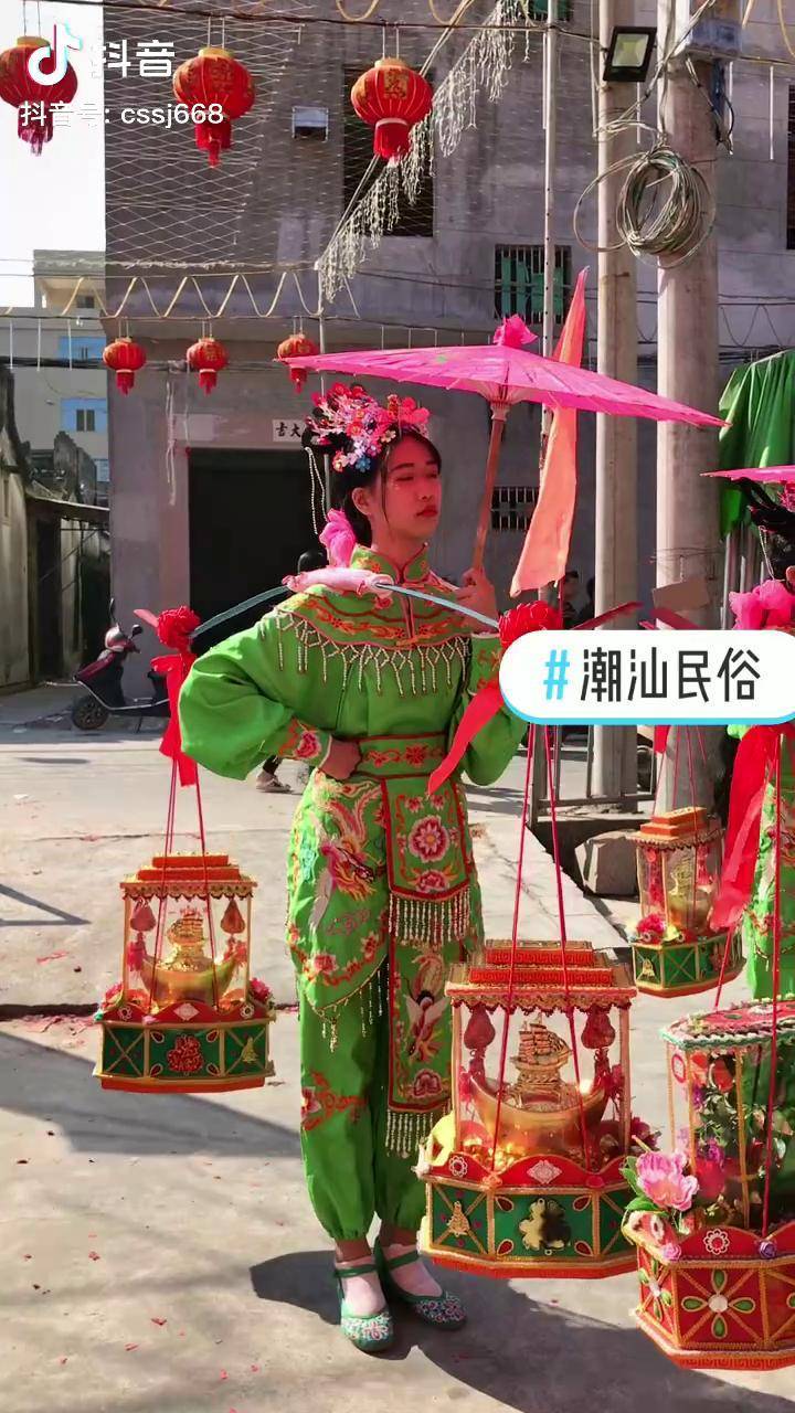 潮汕传统民俗挑花篮潮汕文化