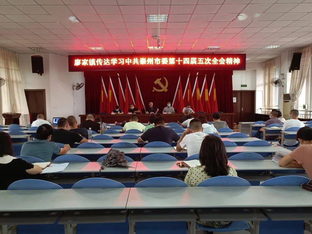 廖家镇传达学习中共崇州市委第十四届五次全会精神