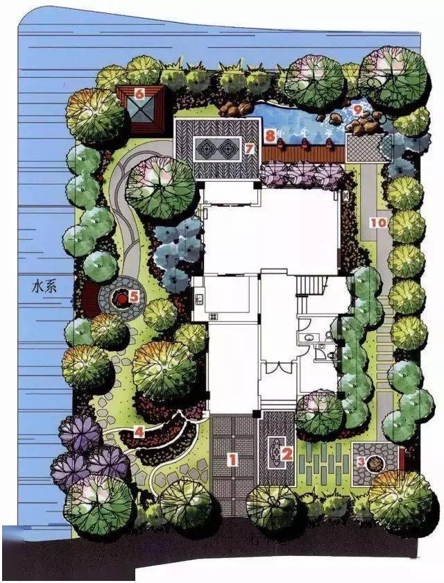 设计图真的不是噩梦这50个小庭院彩平图能不能解救你