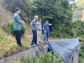 副县长刘子画,邱旸到上饶镇督导台风"马鞍"防御及地质灾害,山洪隐患