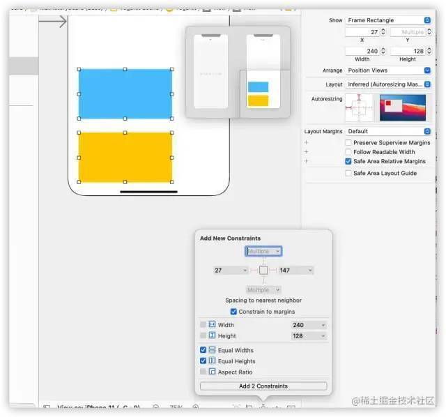 2 auto layout 原理通过视图控件之间的关系进行布局,但是本身语法很