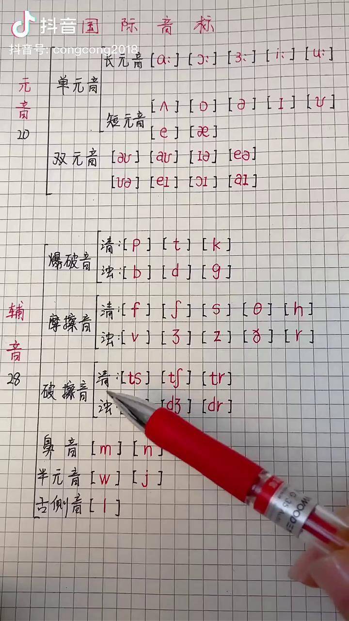 零基础英语教学 家长收藏吧 48国际音标辅音部分学习资料