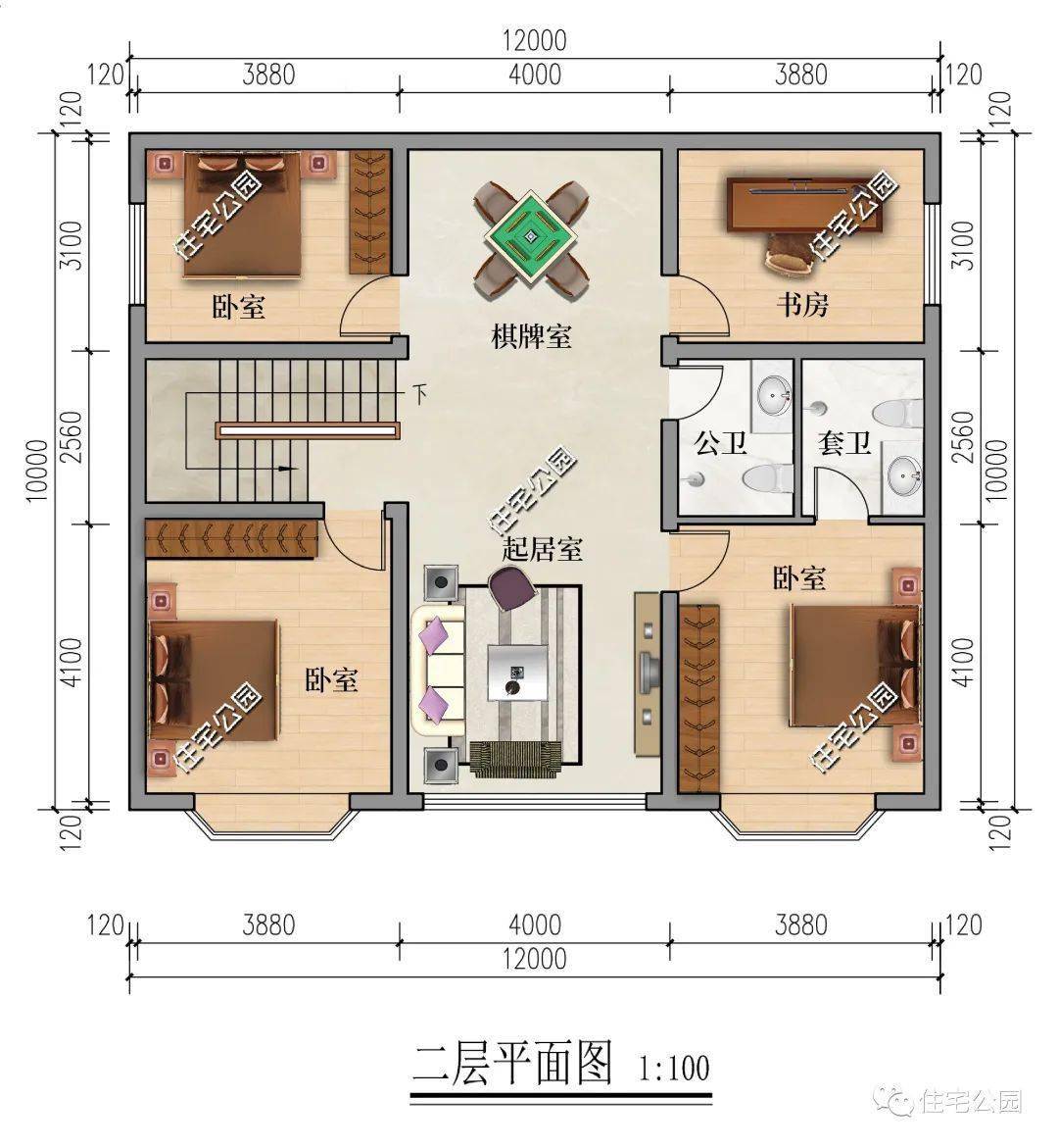 北京宋先生定造设想12×10米二层欧式美宅，247平米造价31万起（2245）