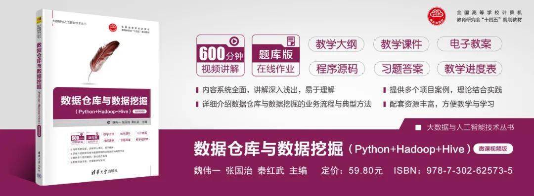 数据仓库与数据发掘教与学（思政PPT+纲领+教案+视频+功课平台，魏伟一）