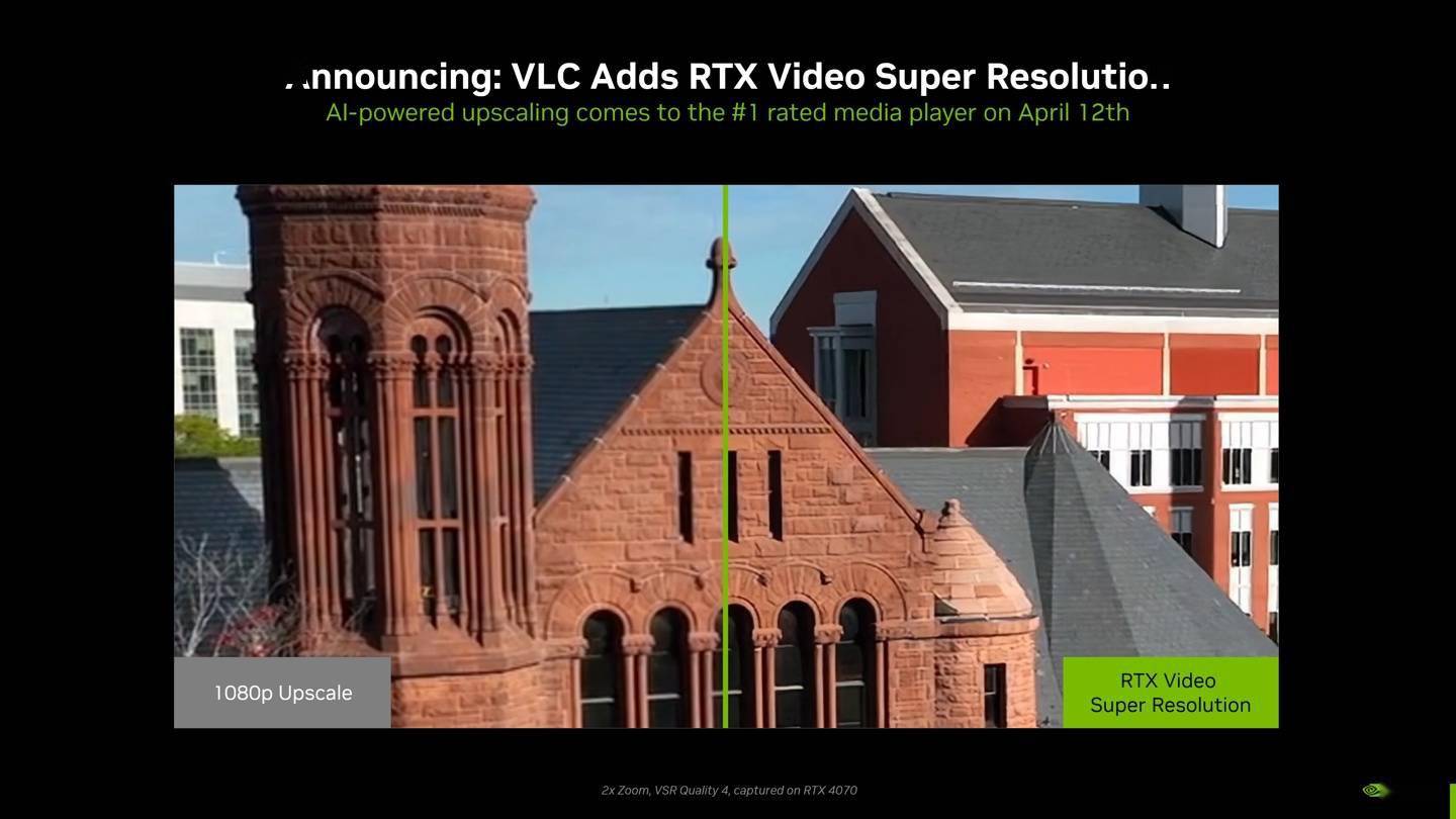 英伟达 RTX 视频超分辩率现可用于当地视频，VLC 播放器率先撑持