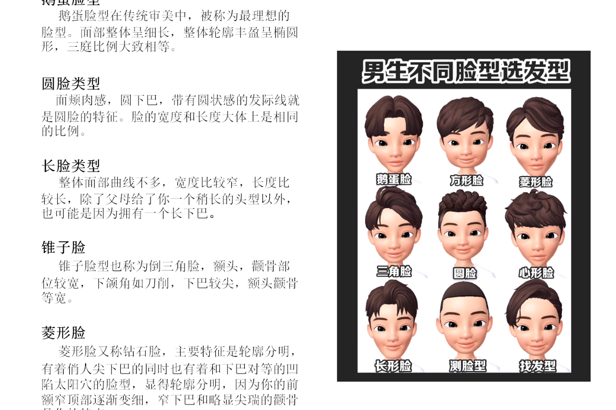 贴心教育如雪老师脸型认识男