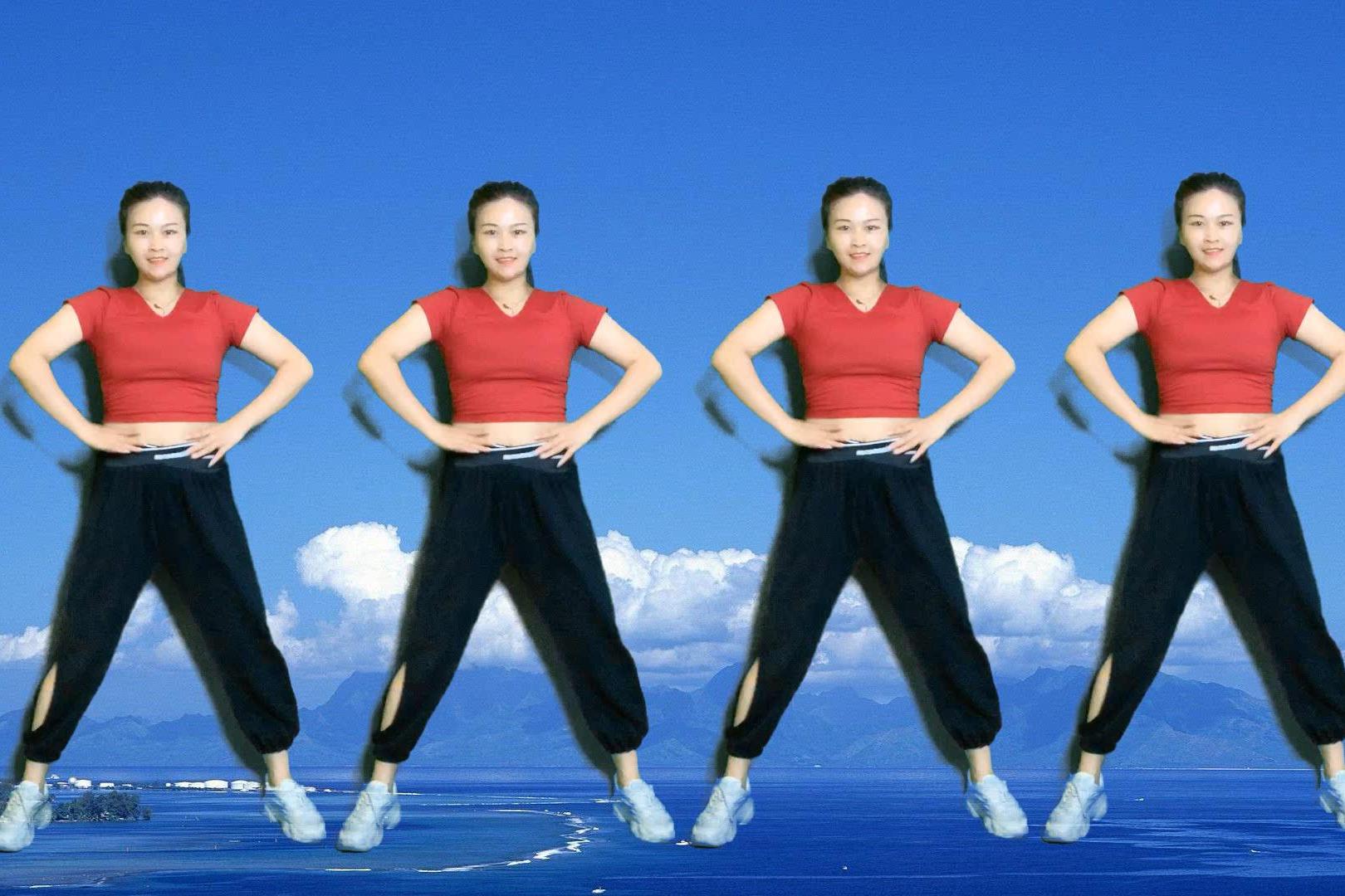 广场舞健身操瘦粗手臂扭掉2斤肚子赘肉