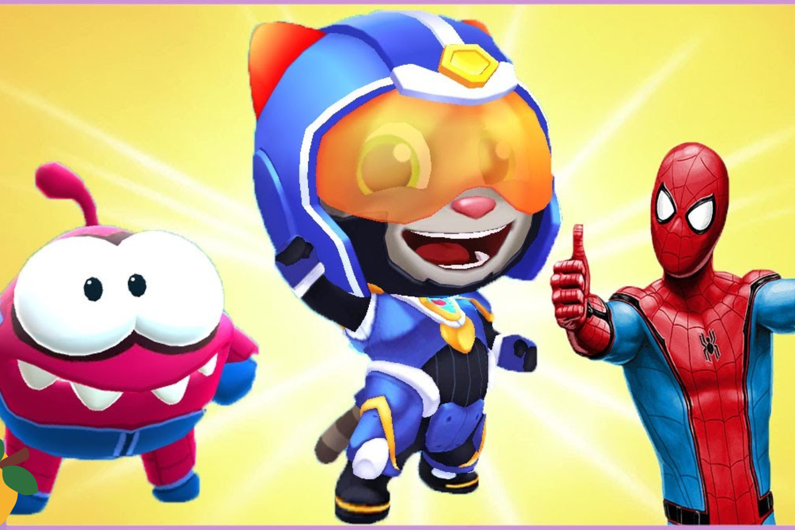 汤姆猫英雄跑酷游戏新装骑士汤姆猫vs蜘蛛侠vs超人奥姆