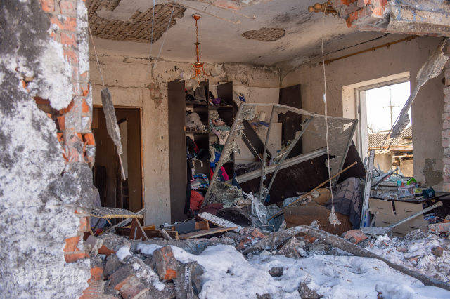 乌克兰被炸房屋图片