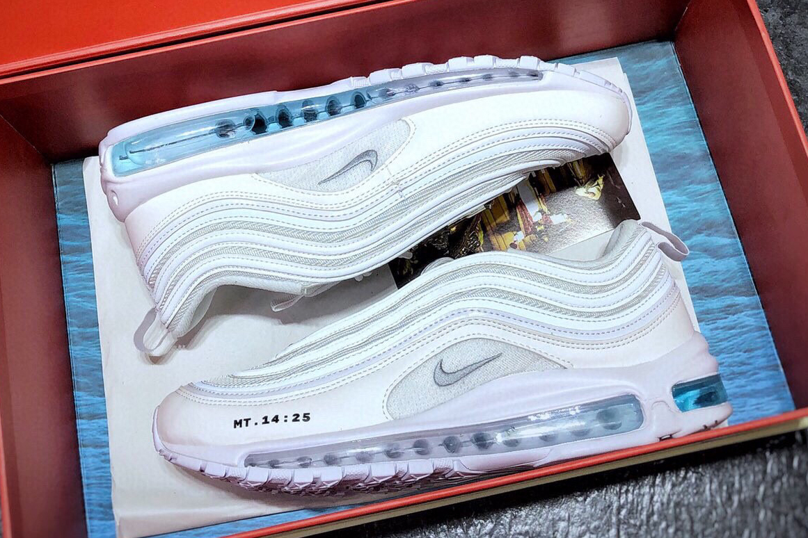 耐克 nike air max 97 mschf 耶稣圣水子弹 inri jesus shoes 气垫