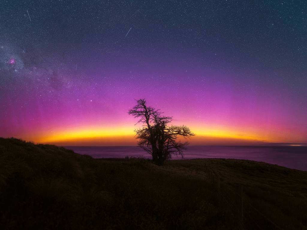 新西兰自然美景班克斯半岛南极光令人惊叹