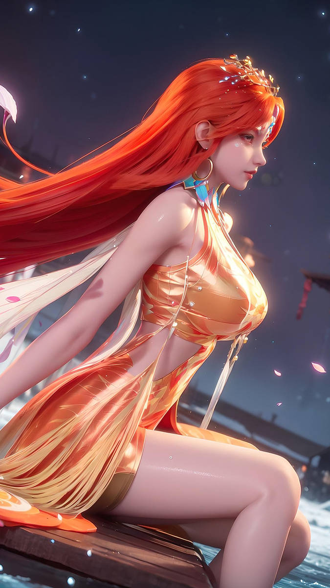 国漫女神ai手机壁纸七月华丽变装开大秒杀全场