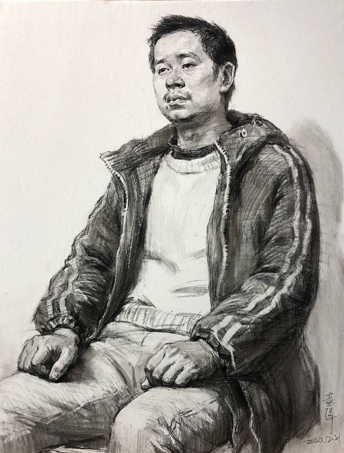 素描半身像绘画步骤