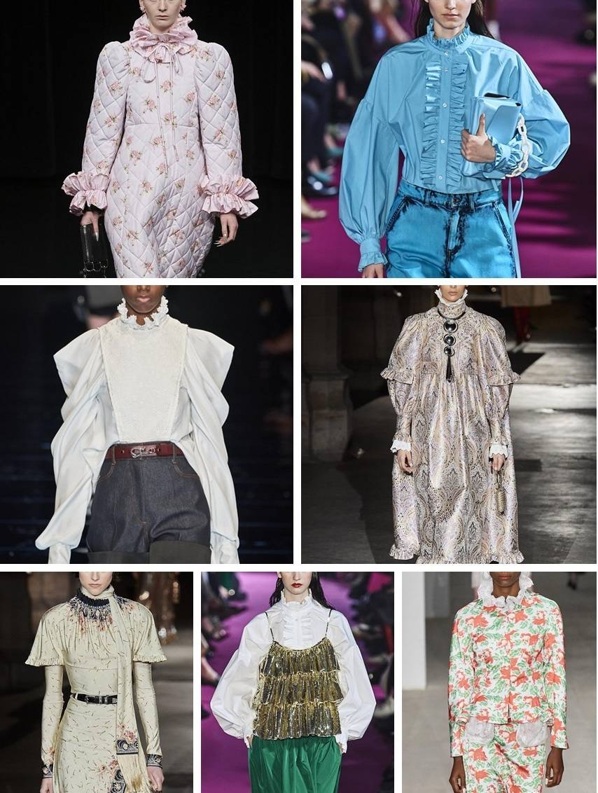 拉夫领作为一个在中世纪凸显高贵优雅的设计,如今作为复古风的一部分