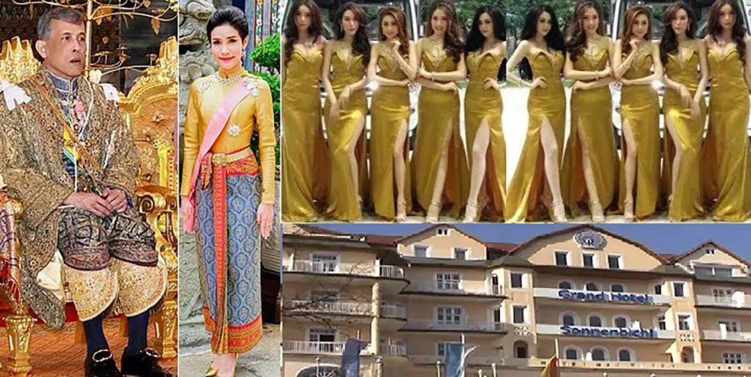 泰国国王带20名嫔妃度假,打扮成特种空军编队,真是太会玩了吧!