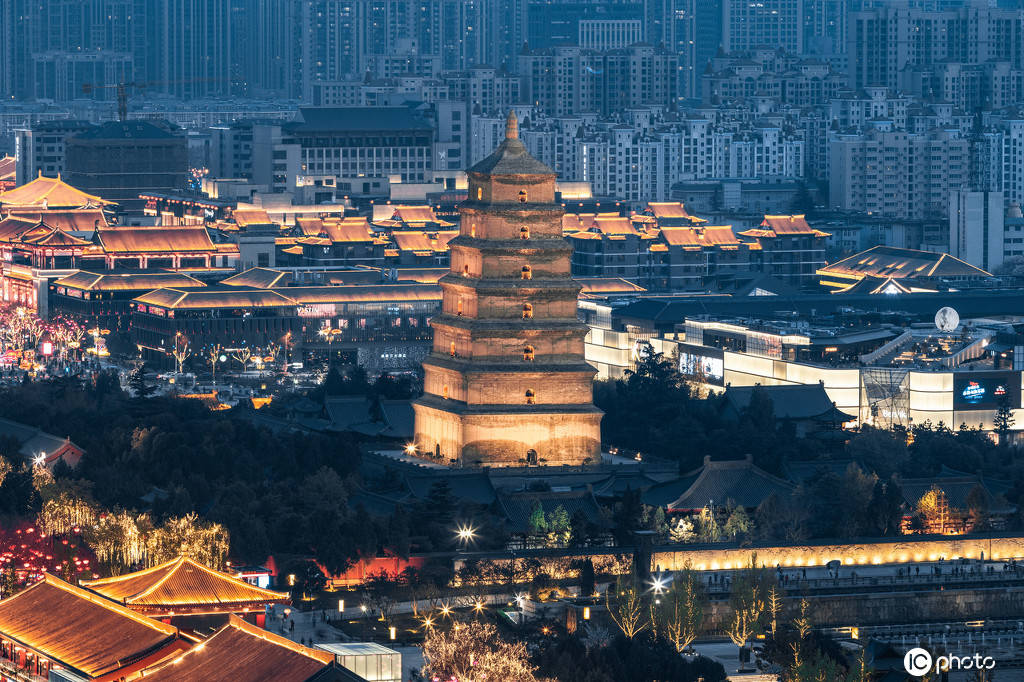 陕西西安城市地标大雁塔