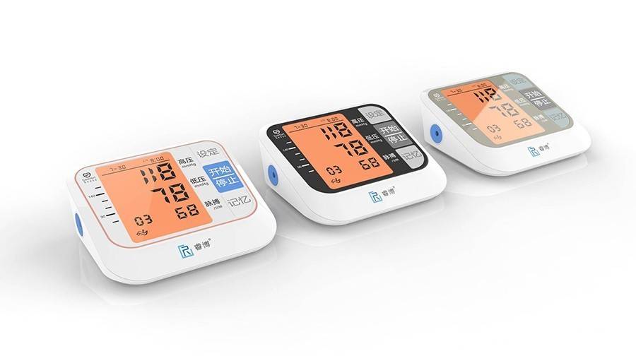 血压计外观设计方案,采用高清lcd大屏幕读取数值!