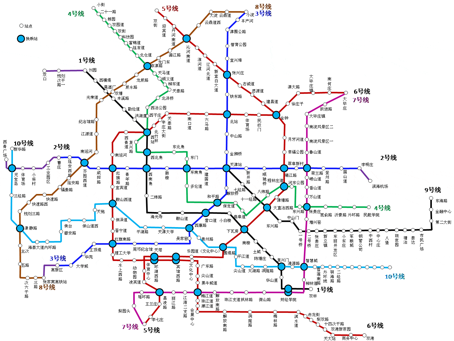 天津地铁线路图2020图片