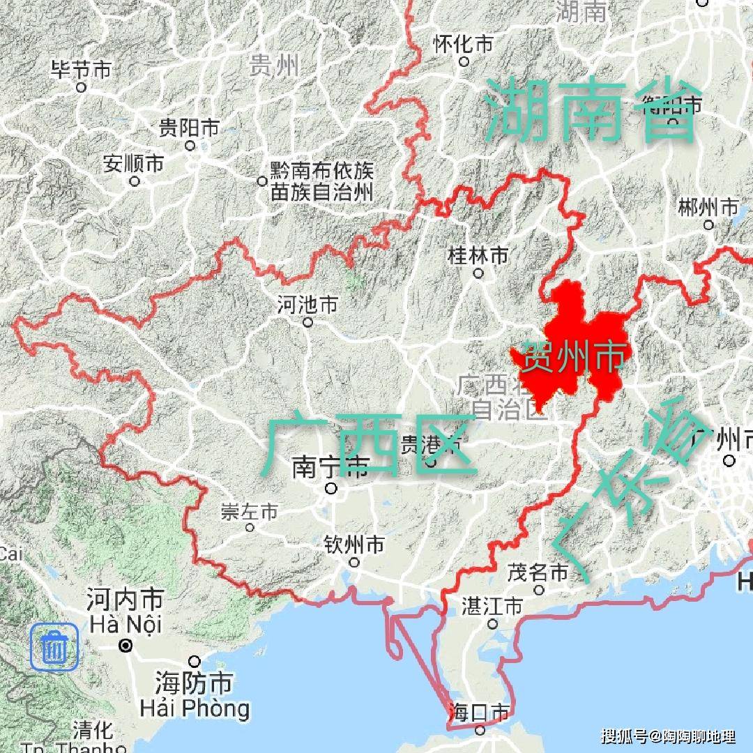 广西贺州地理位置图片