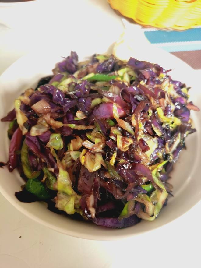 炒紫甘蓝