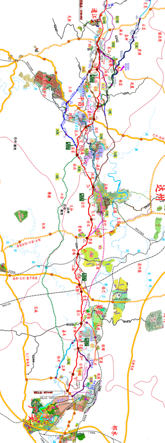 达州市高速公路规划图图片