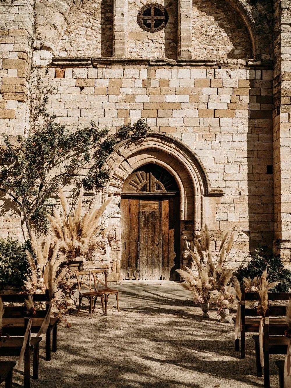 原创一场南法古堡里的优雅婚礼,田园风格,温暖质朴