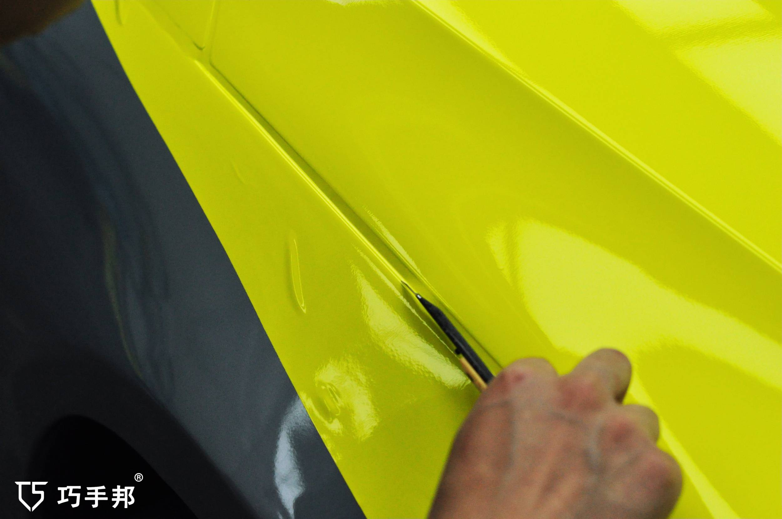 大众cc装贴改色膜水晶柠檬黄—巧手邦_手机搜狐网