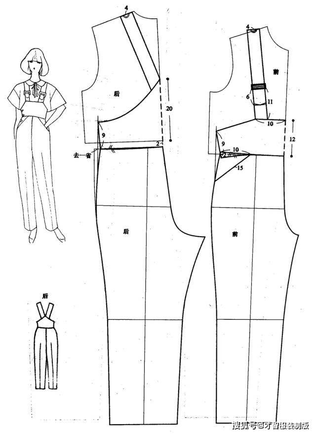 裙子裤子插肩袖及各种领型制版教程