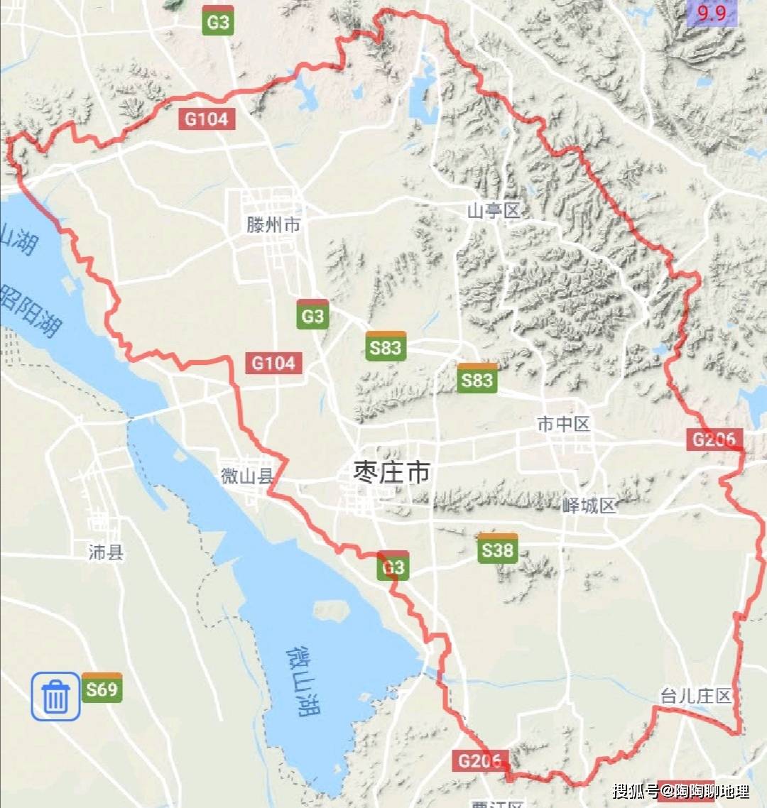 台儿庄地理位置图片