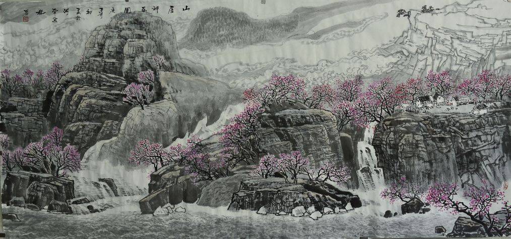 林岩一国画山水系列作品欣赏