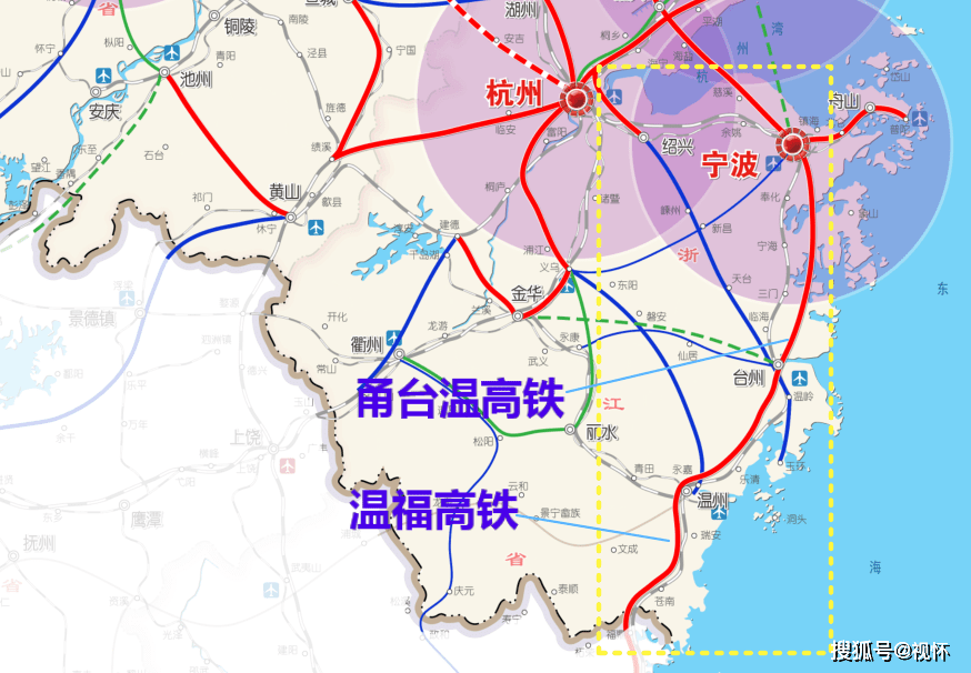 未來溫州6條高鐵:甬臺溫福高鐵線路清晰,溫武吉鐵路是普鐵?