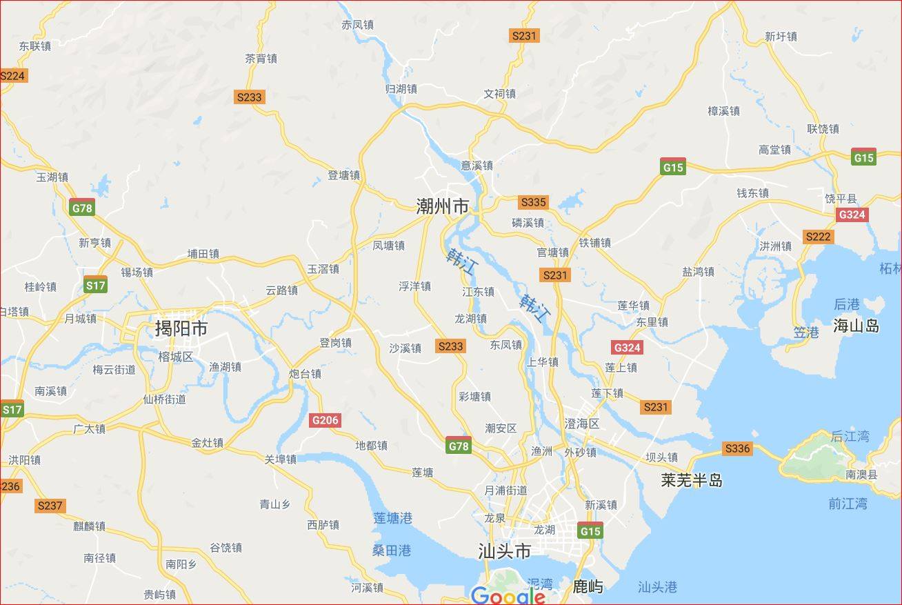 潮州地图位置图片