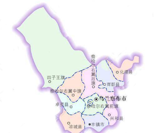 乌兰察布地形图在乌兰察布市内有很多国家级景区,风景优美,交通便利