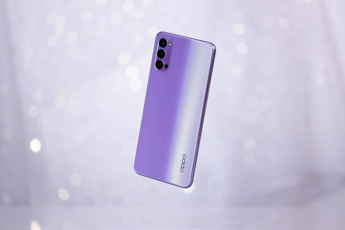 時尚輕薄新體驗 oppo reno4香芋紫配色圖賞