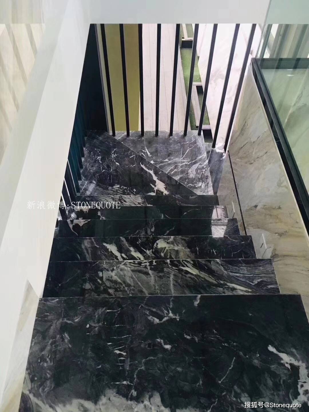 天然大理石楼梯/踏步室内装修实景案例