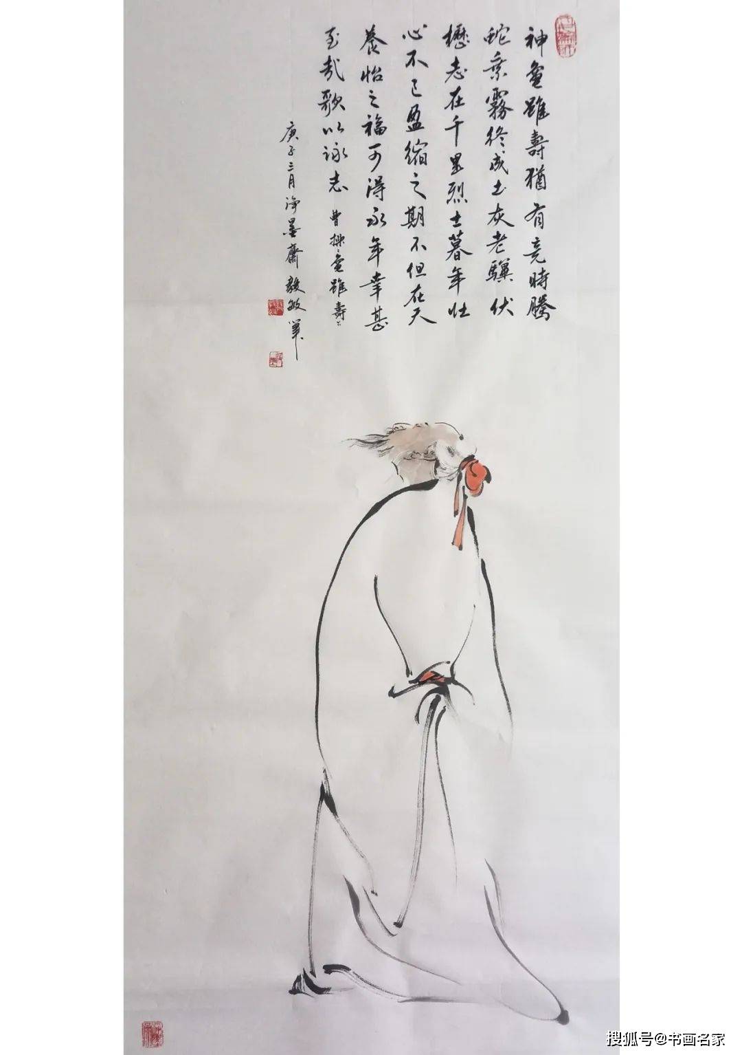 《月下独酌》尺寸:136x68cm▲《师曰》尺寸:136x68cm▲《彼岸》尺寸
