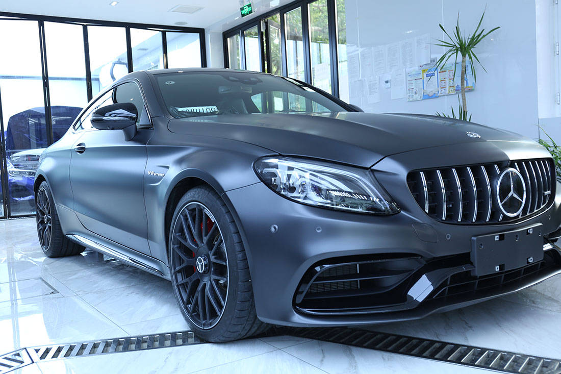 奔驰amg c63装贴xpel-lux-m隐形车衣完工展示