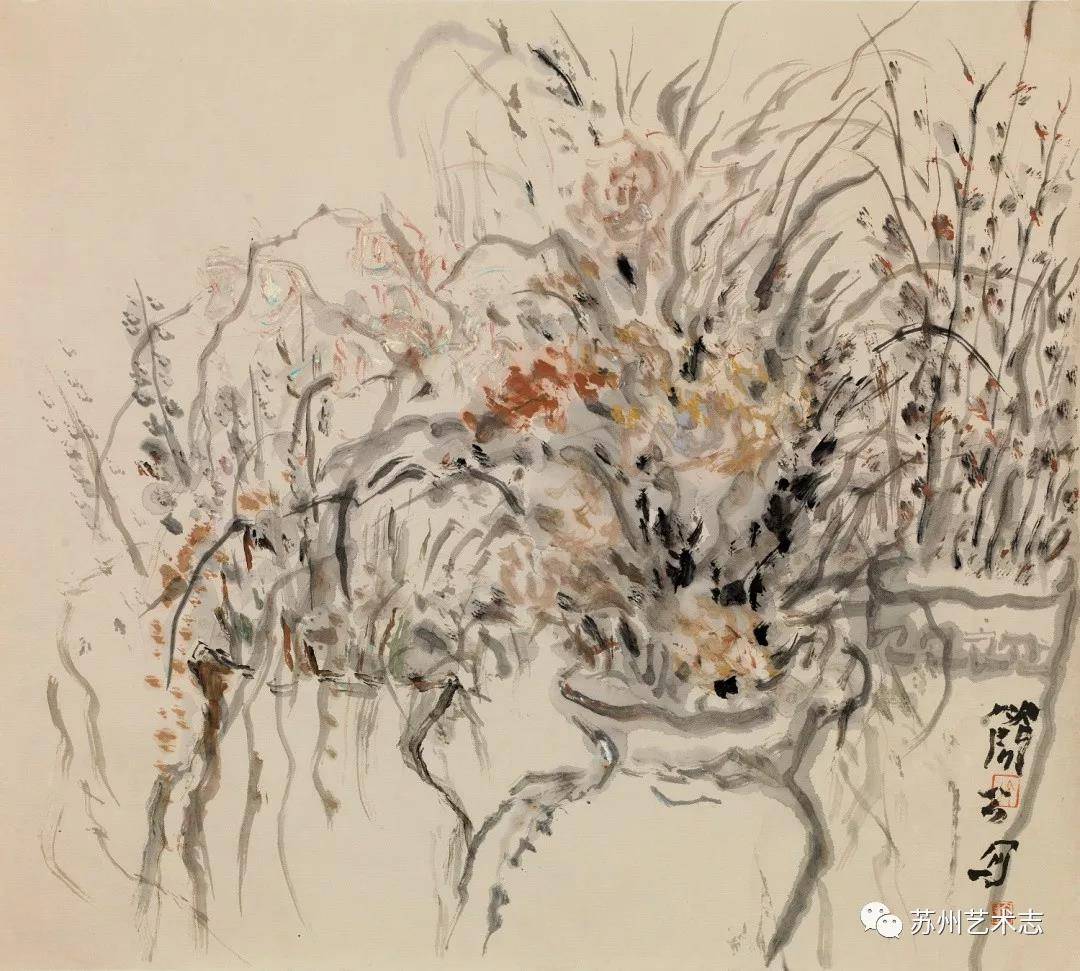 徐忠平的一朵于风中之野草共舞共生