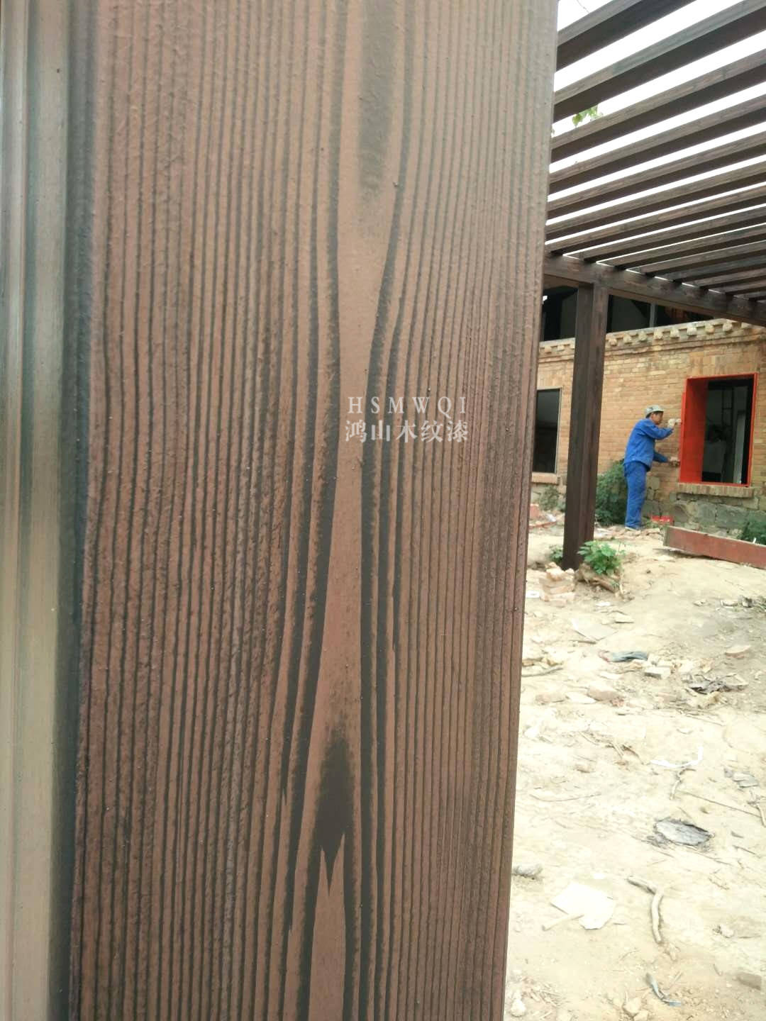 广告牌仿木纹漆多少钱~湖北武汉木纹漆价格_施工
