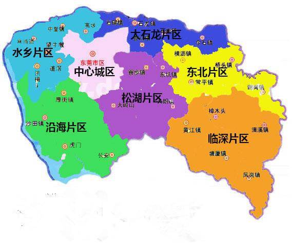东莞市政区平面图图片